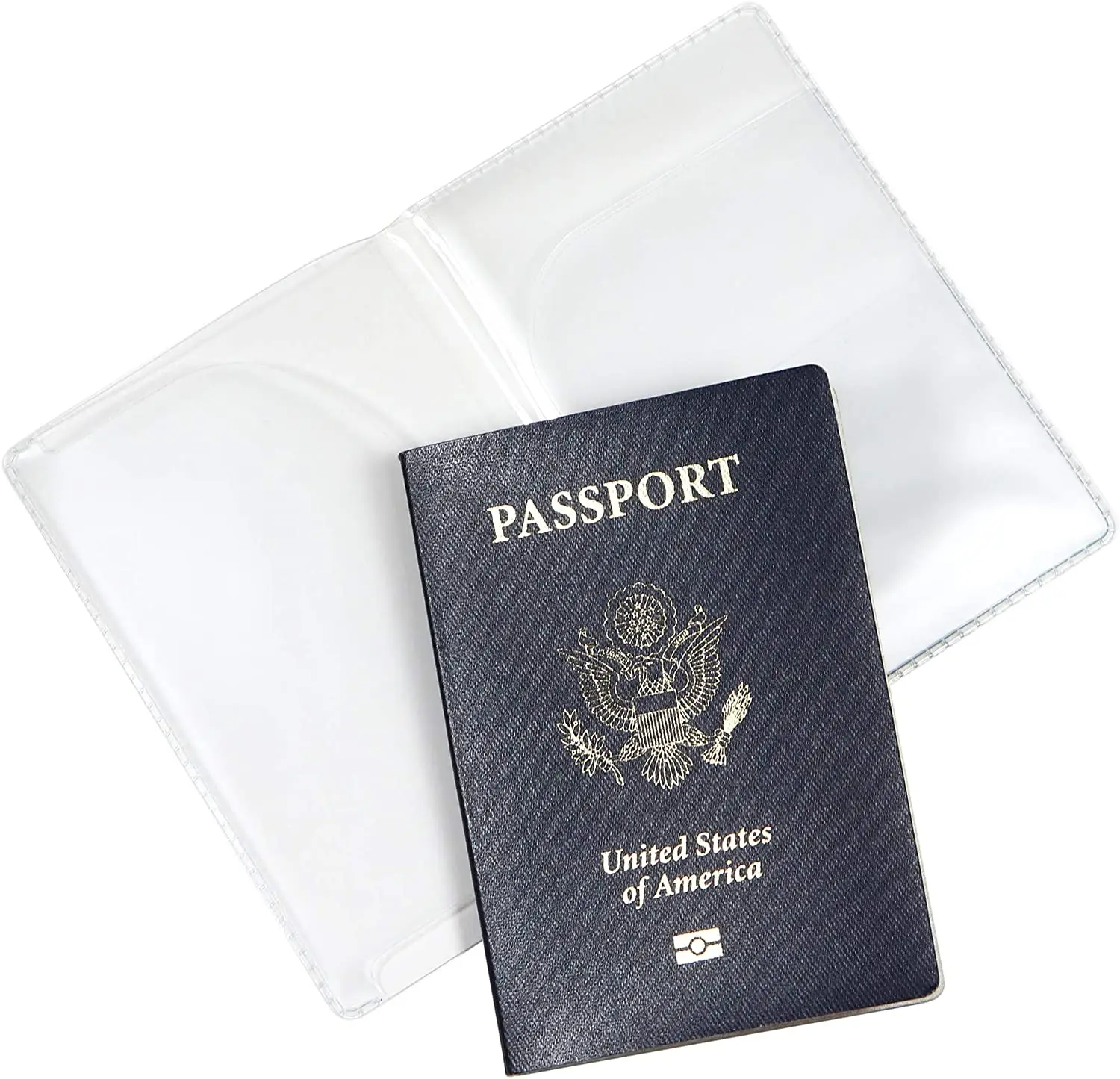 Wholesales Factory Manufacture  Clear PVC Transparent Personal Travel ID Card Protector Passport Cover