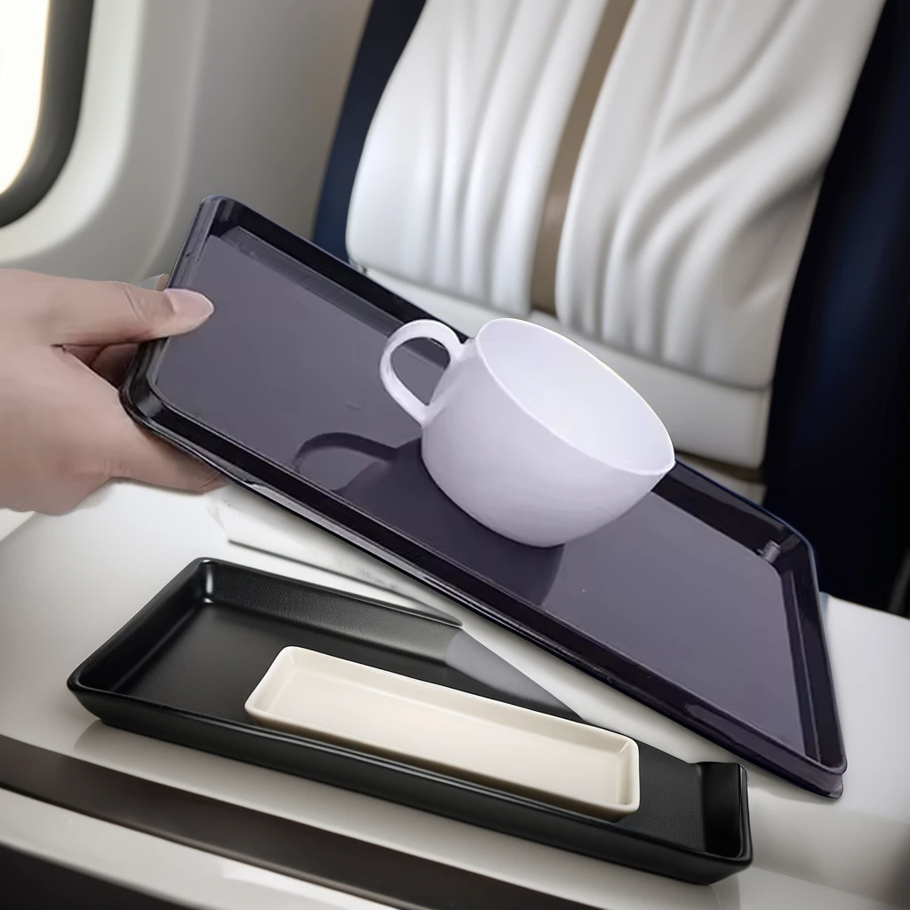 Airline Anti-skid Meal Tray,Plastic Anti-skid Tray with silicone pads serving trays for restaurant