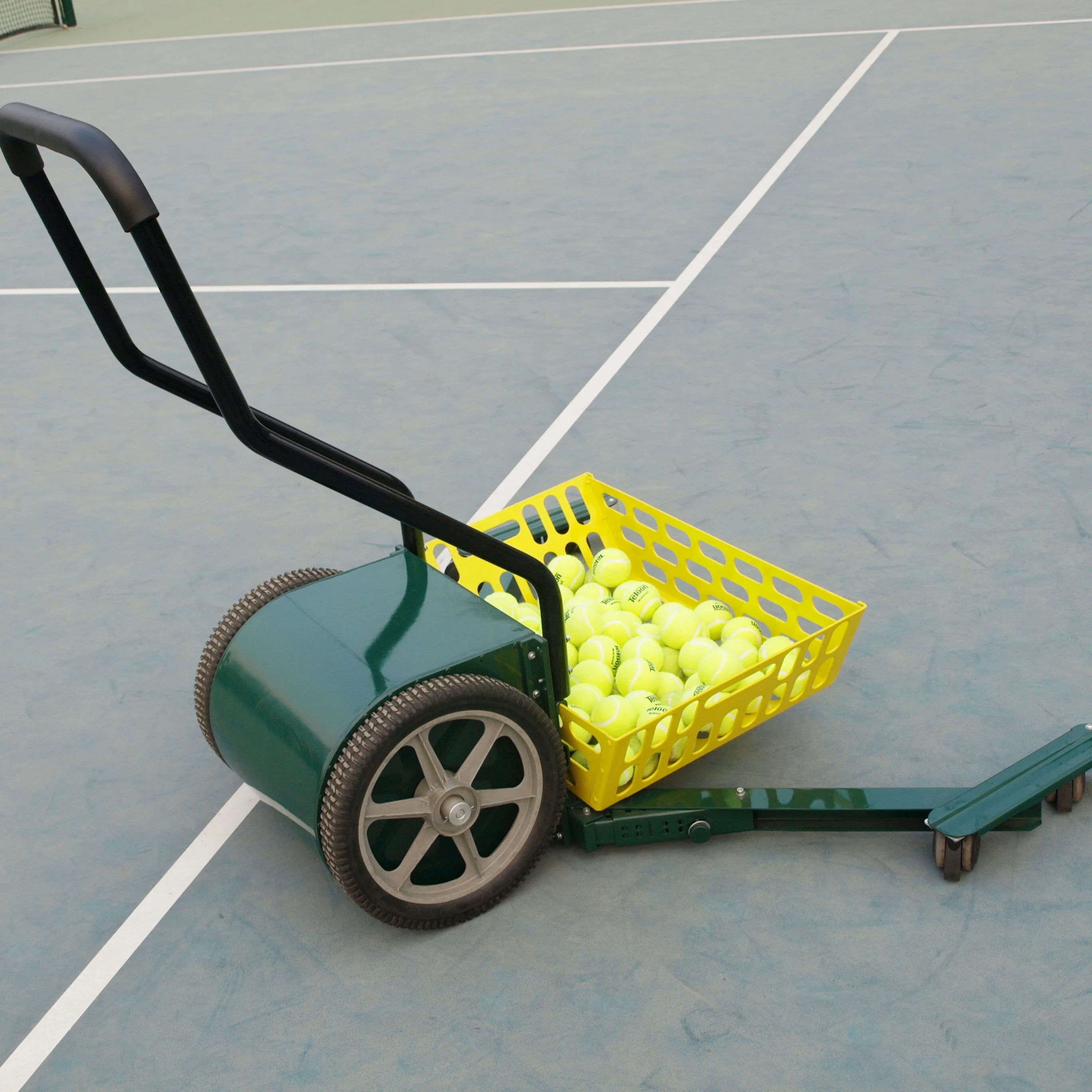 Ball Hopper Basket Teaching Cart With Wheels Collector Court Practice Equipment