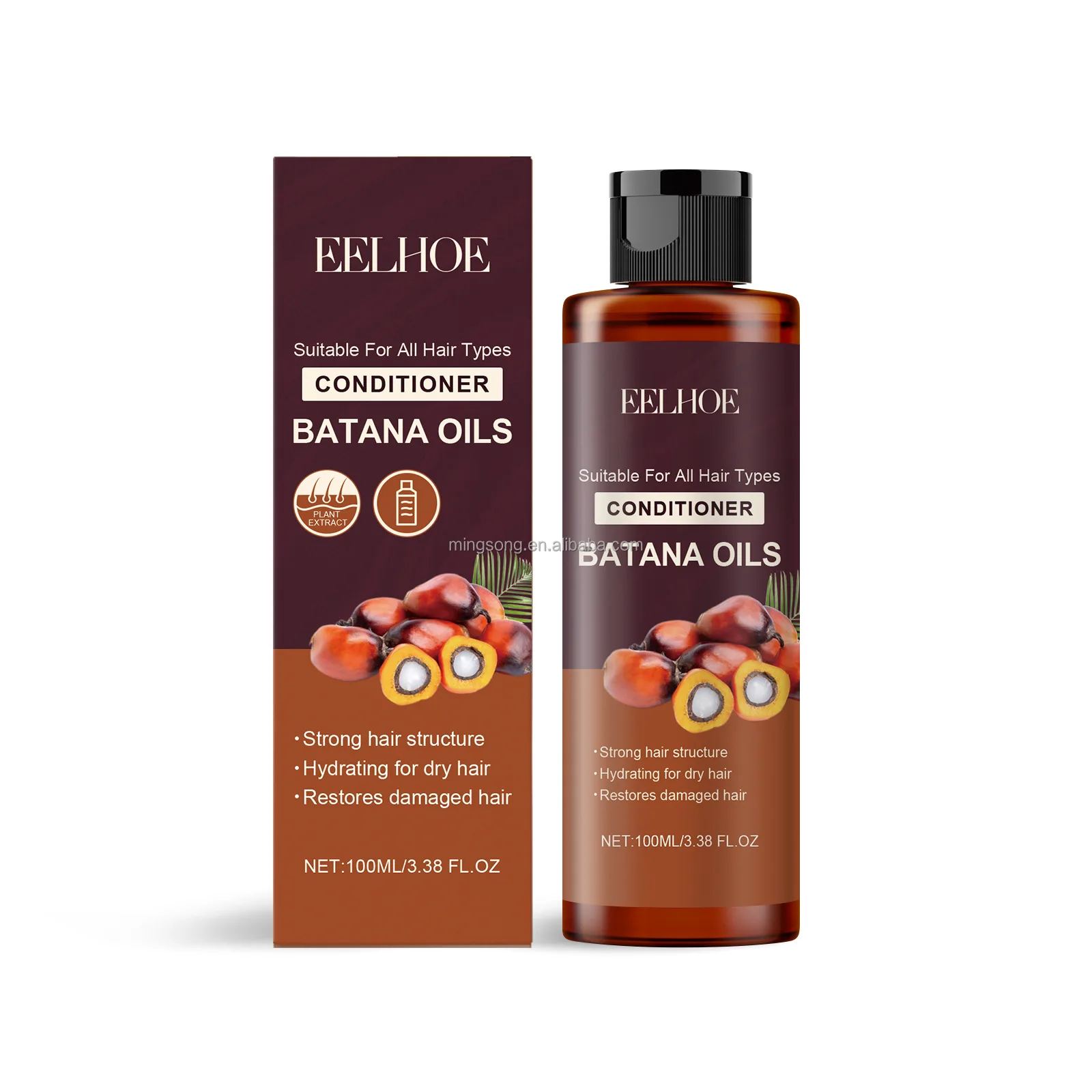 Eelhoe products hair care nourishing repairing batana oil shampoo and conditioner 100ml