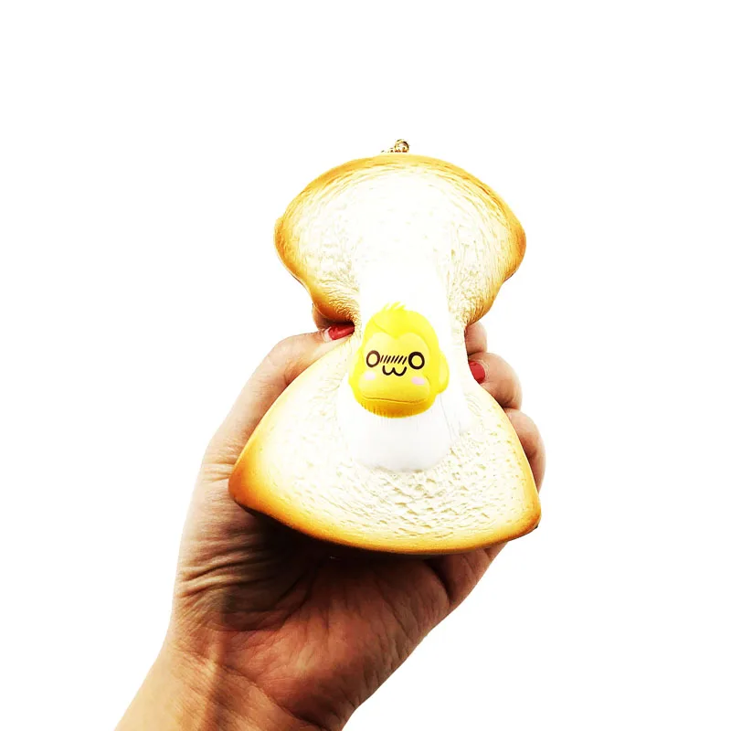
Wholesale PU foam cute jumbo squishies slow rising kawaii puni maru bread food toy for kids. 