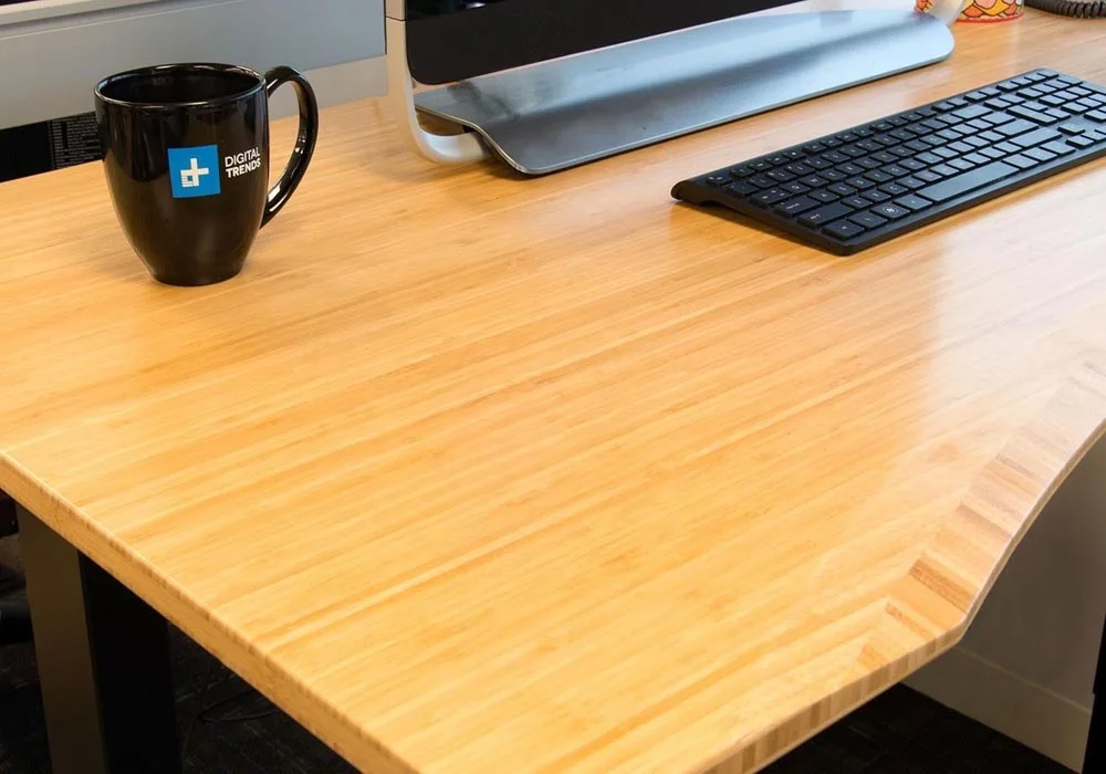 Bamboo Ergonomic standing desk curved table top