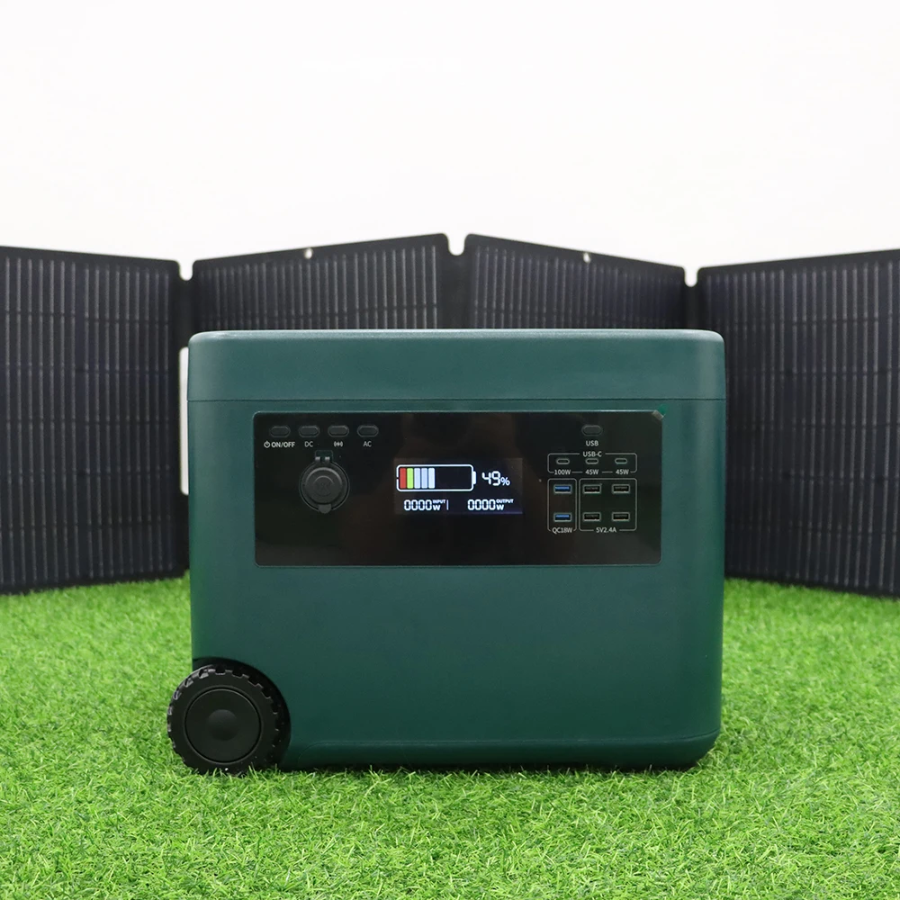 Best 2000w Electric Charging Portable Solar Charging Station Solar Panel Power Station For Outdoor Emergency Power Supply