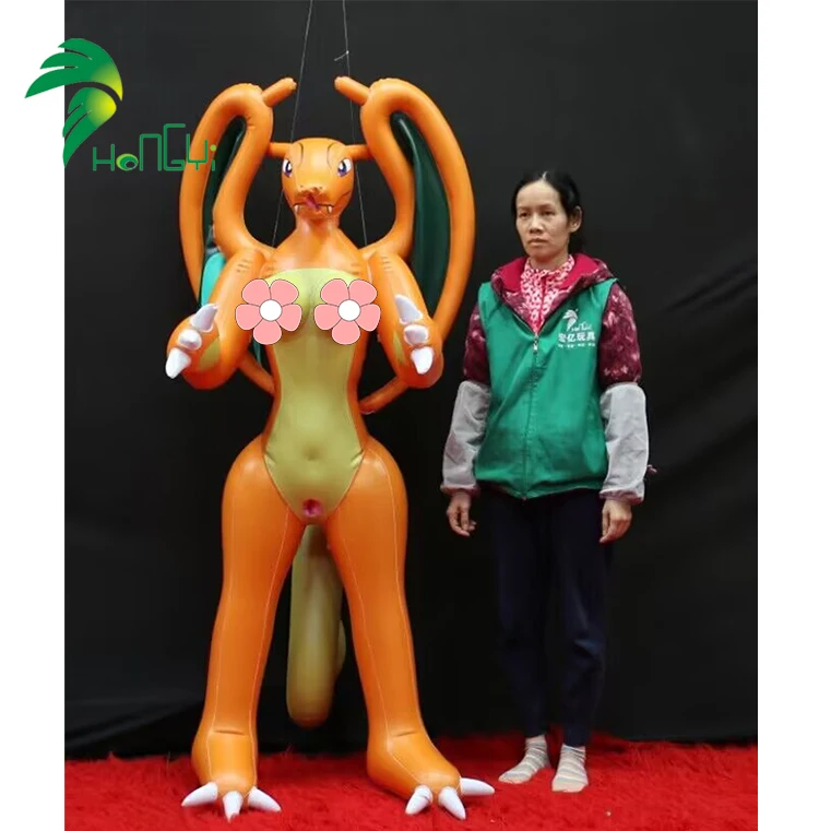 inflatable orange dragon hongyi dragon animal toy  dragon with sph