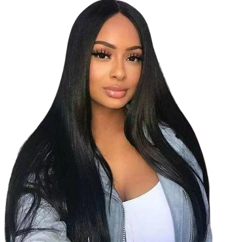 HD Lace Full Virgin Brazilian Human Hair Wigs Straight Transparent Lace Front Human Hair Wigs for Black Women wholesale