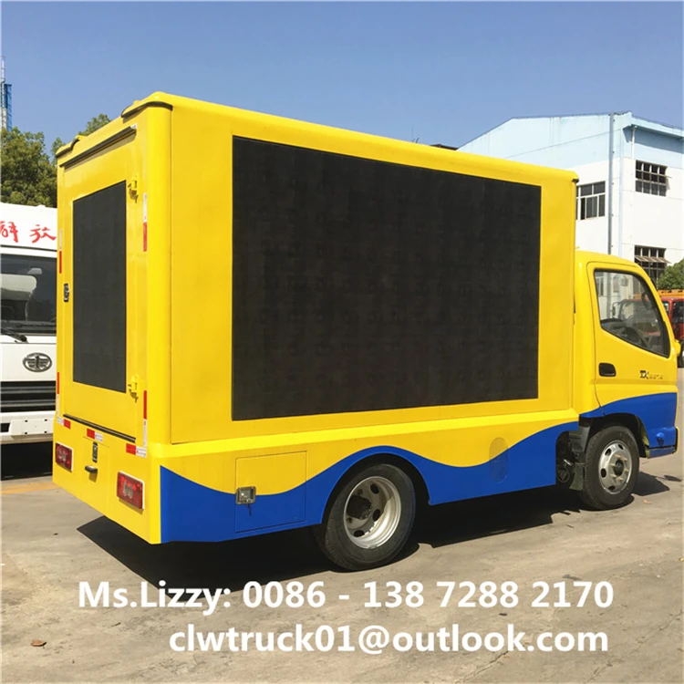 Hot Selling Foton 4x2 Outdoor Waterproof LED Mobile Advertising Trucks For Sale in Dubai