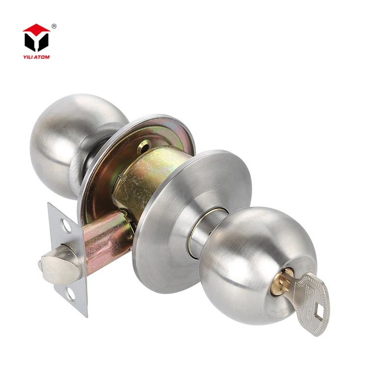 Factory Wholesales Stainless Steel Security Entrance Cylindrical Ball Door Handle Lock Tubularround knob door lock