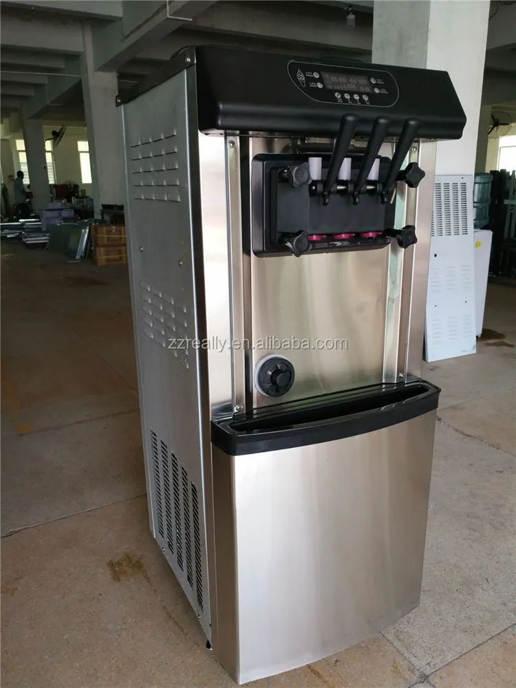 High Efficient Portable Three Flavors Soft Ice Cream Making Machine With 3 Flavors Gelato Yogurt Maker For Sale