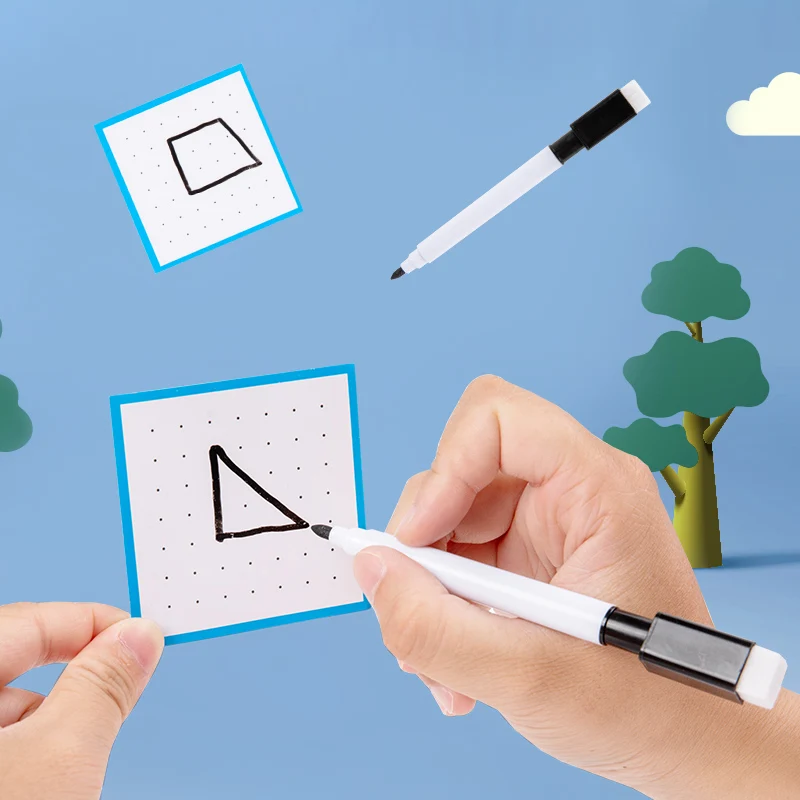 HOYE CRAFT Wooden Geoboard Stainless Nail Board Wooden Nail Board Puzzle for kids toddler