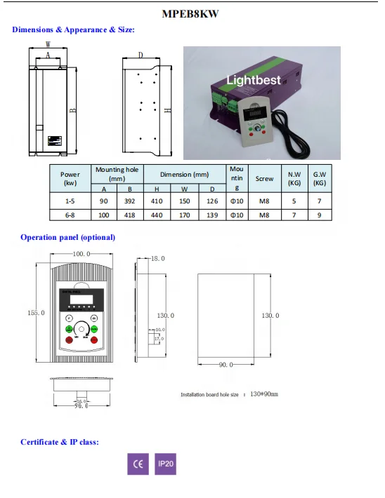 3KW-8KW high UV output, high-efficiency sterilization and advanced oxidation medium pressure lamp ballast MPEB8KW