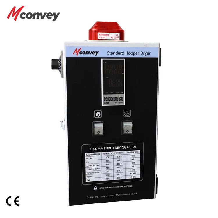 Hot air Energy saving hopper dryer 25kg autoloader plastic raw material Hopper Dryer For Extrusion