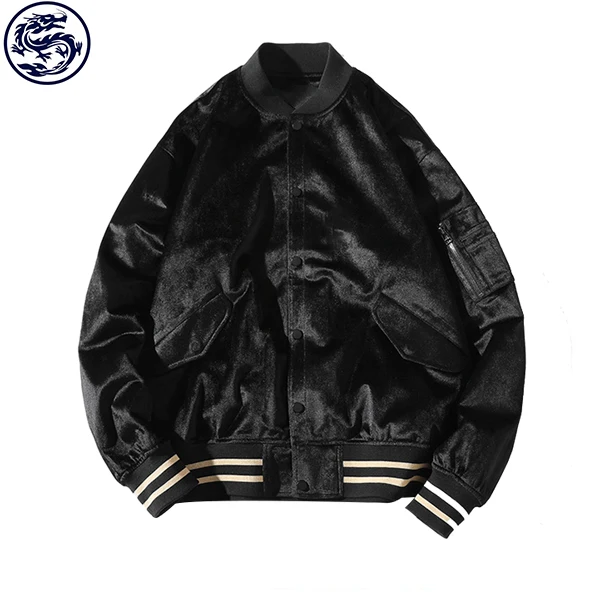 OEM ZhongShan Dragon Uniform 2020 Chinese Style Jacket Street-wear Men Custom Logo Nylon Bomber Jacket