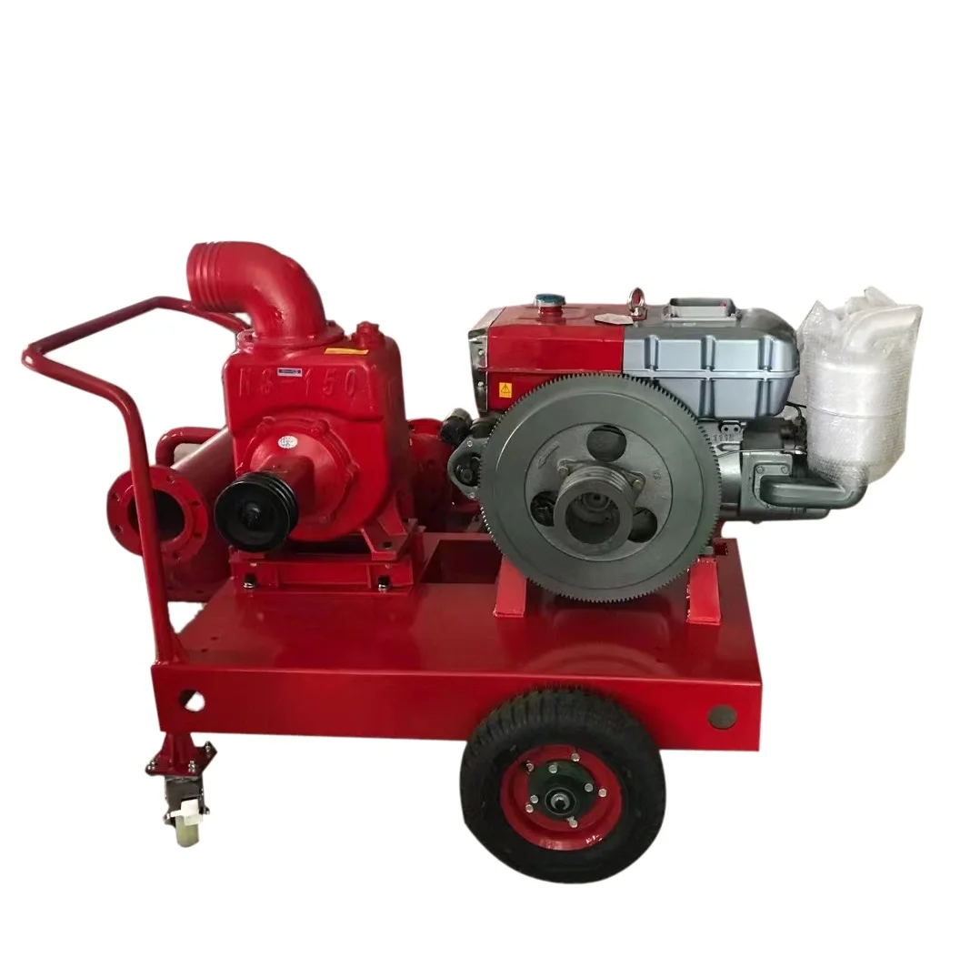 TrolIey Mount  Agriculture Irrigation Prime Centrifugal Pumps Price Moveable High Pressure Diesel Engine Self Priming Water Pump