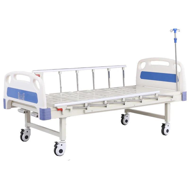 Hot selling ABS head board manual two crank hospital bed for clinic and hospital
