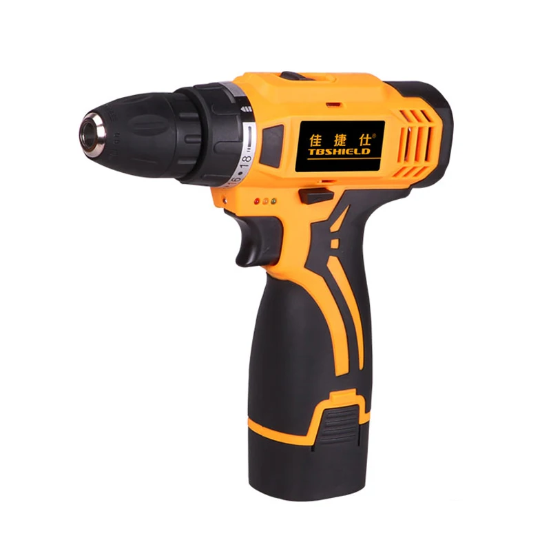 J05-18V  Industrial Tow Speed Electric Cordless Drill 18v With 2A Double Battery Powered Drill Mini Drill Machine Set Hand Tools