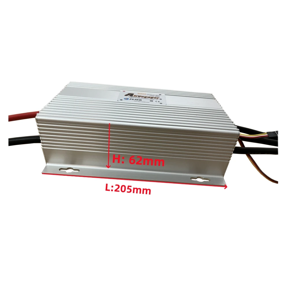 2024 Flier New ESC 150V 500A Brushless Speed Controller Water-cooled IP67 Housing for Airplane Paraglider Jet Flight Hobbyist