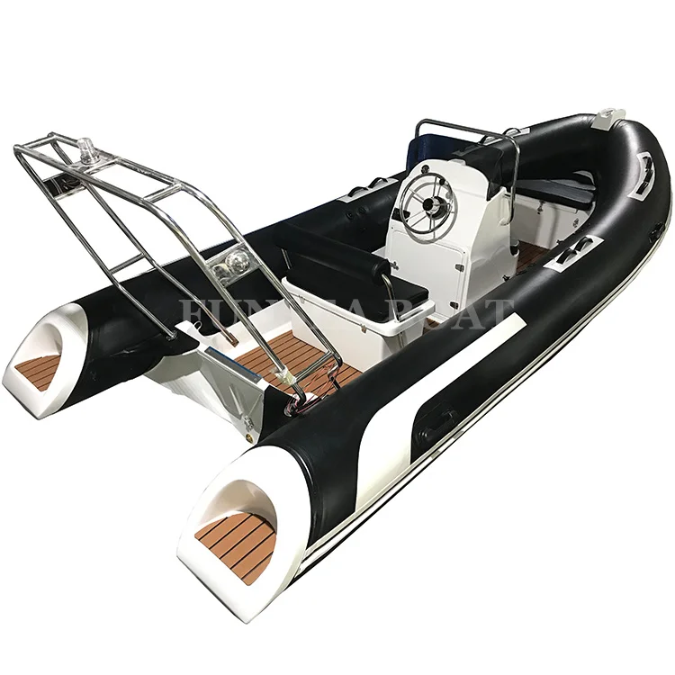 hot sale Norway 4 stroke 90HP rib 520 fiberglass hull pvc air tube inflatable motor boat