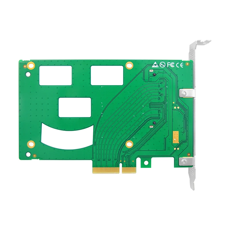 Four-Lane PCIe NVMe SSD Adapter Card with U.2  SFF-8639 Interface