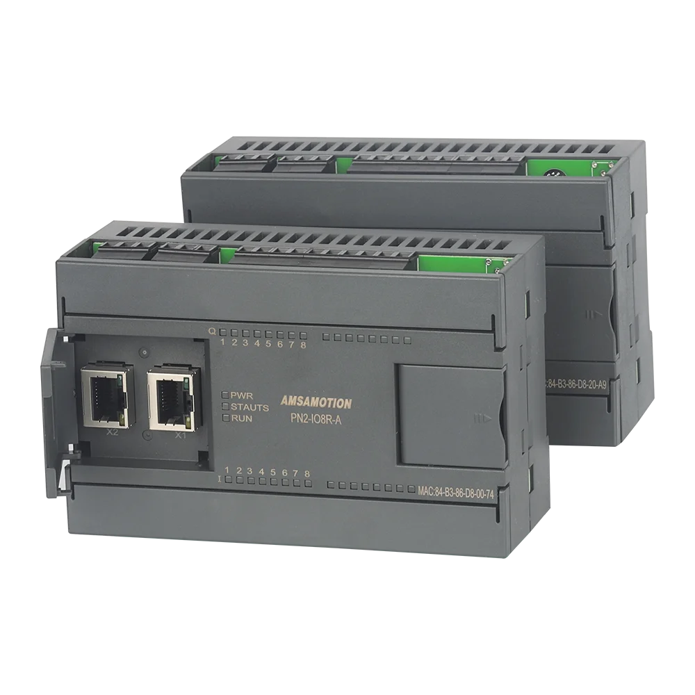 Amsamotion Profinet Bus Remote Distributed IO Digital Analog Expansion Signal Acquisition Module PN1 PN2-IO8R-A 6AI 2AO Profibus