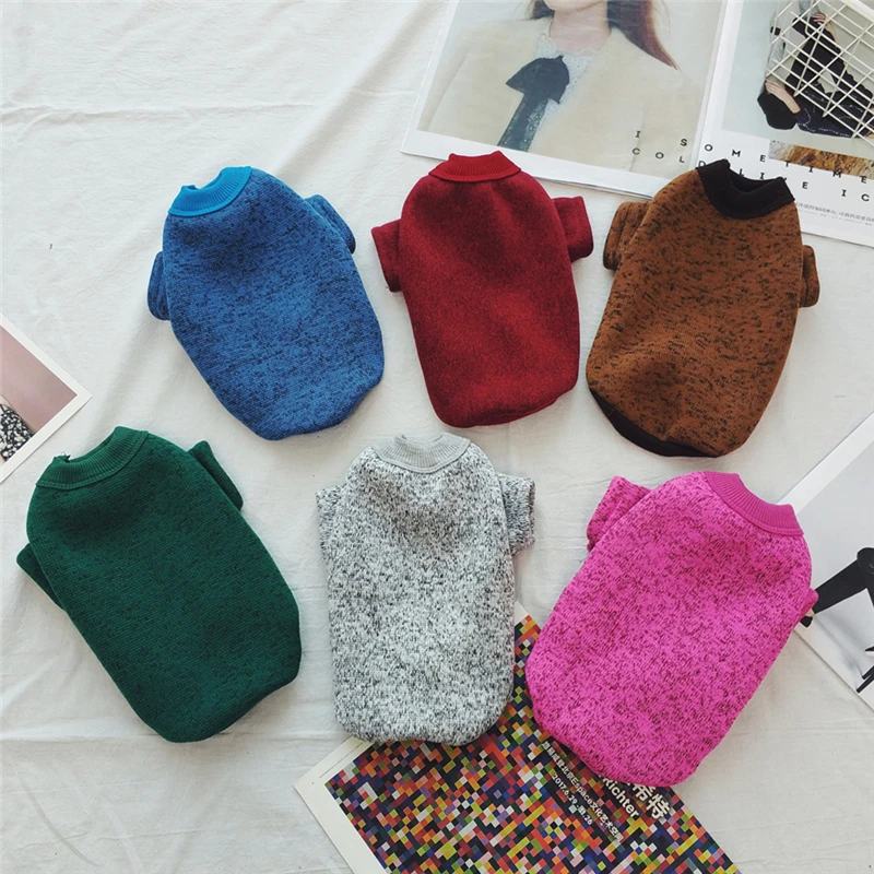 Pet warm  hand  knitted sweater dog winter clothes jacket pet sweater