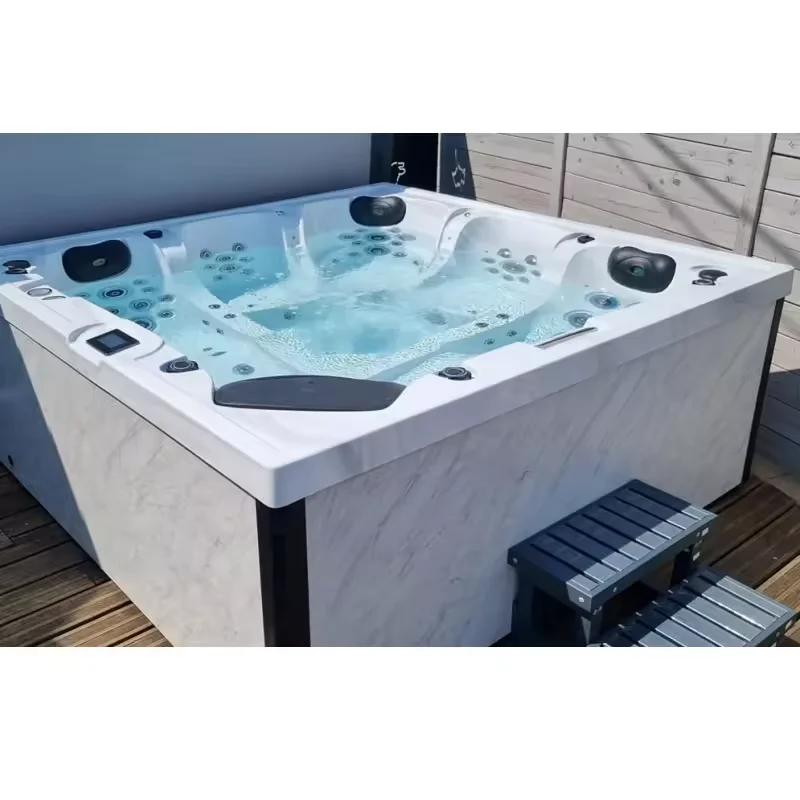 2024 Factory wholesale outdoor spa balboa system jacuzzier whirlpool inside 5 people hot tub for home