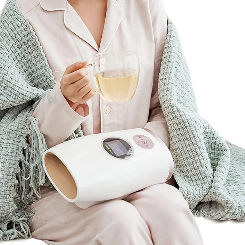 Wireless Hand Massager with Heat -3 Levels Compression & Heating,Rechargeable Hand Massager Machine