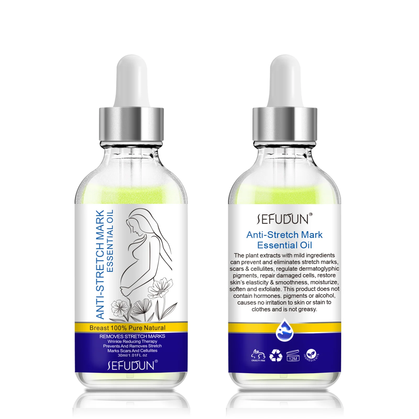 SEFUDUN body care 30 ml organic natural plant extract skin revitalizer anti-aging skin firming stretch marks essential oil