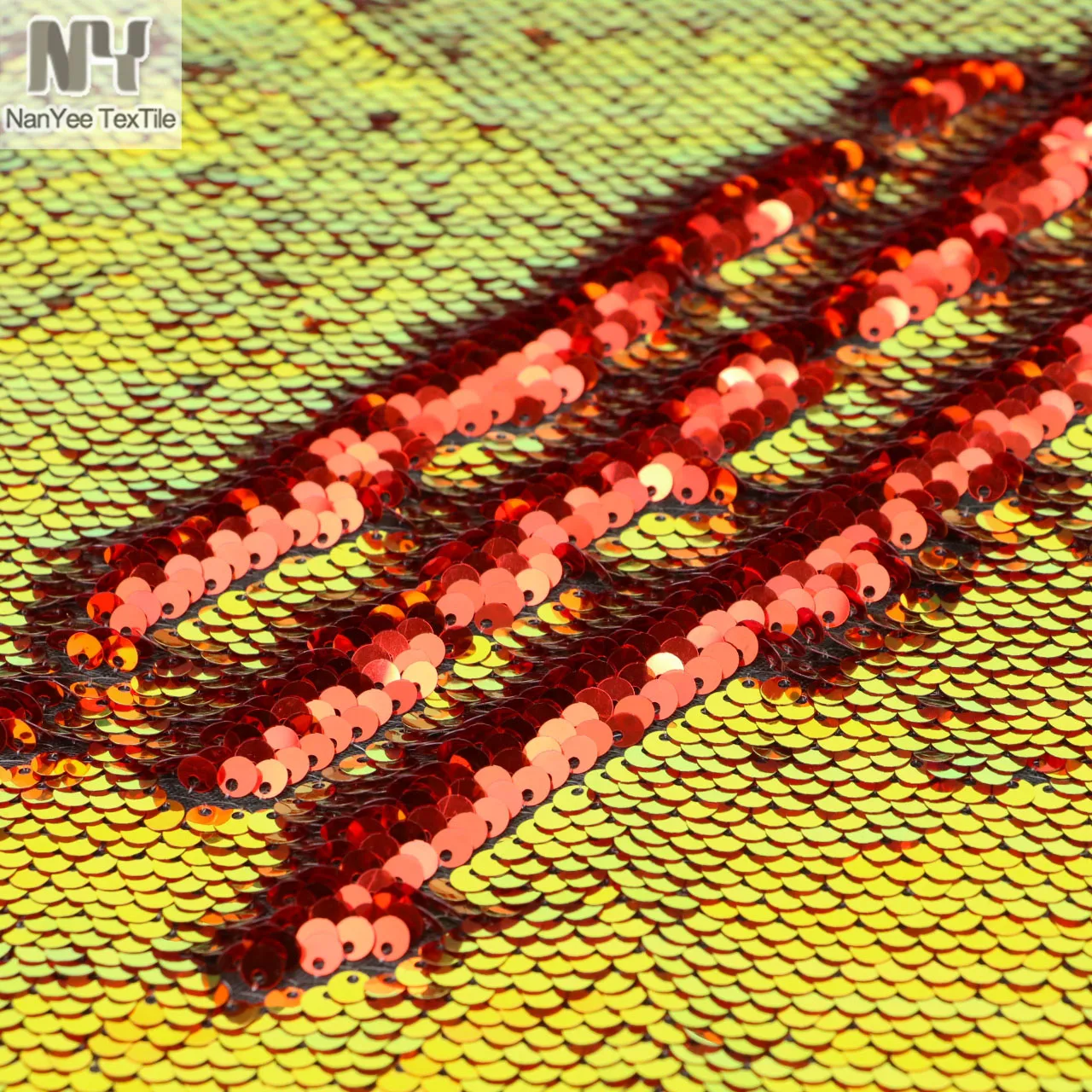 Nanyee Textile Super Shiny Fish Scale Ombre Iridescent Brown Sequin Fabric