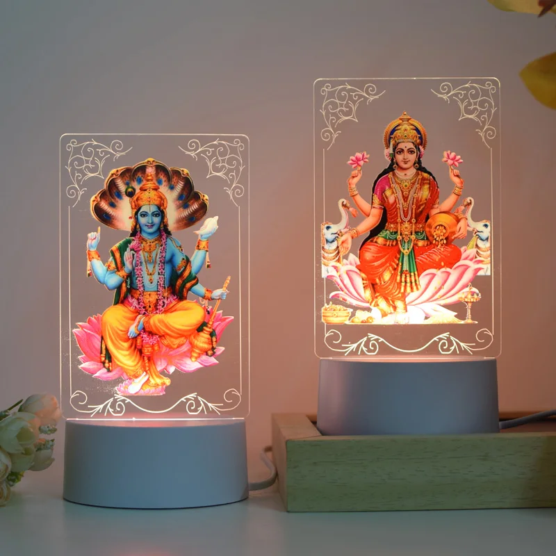 new products 2025 Diwali Lighting Decorations for Home Hindu gods Vishnu Shiva and Brahma Laksmi for India Novelty Gift Set
