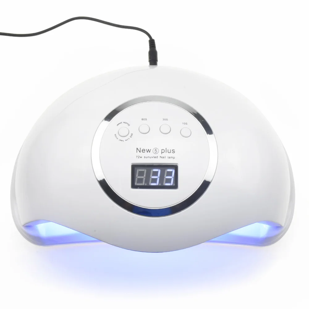 Hot Sale Klana 72w new 5 UV LED Lamp Nail Dryer Portable USB Cable Semi cured gel  Nail UV Lamp