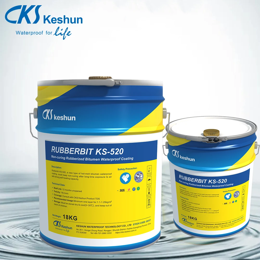 Non-curing rubberized underground building roof spray coating waterproof paint