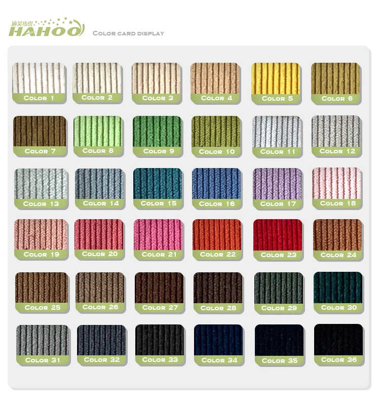 Hahoo 2023 new design 100% polyester velvet corduroy upholstery fabric for clothes