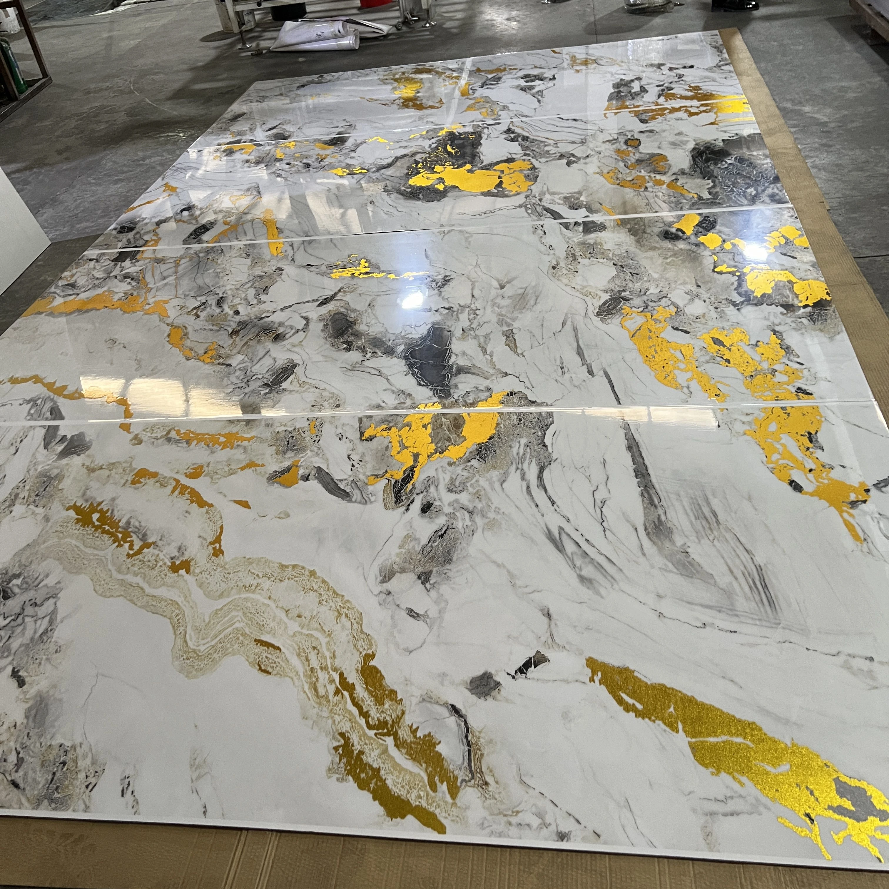 Carbon Crystal pvc marble sheet machine make Bamboo Wood Fiber Veneer Charcoal Wood artificial marble sheets