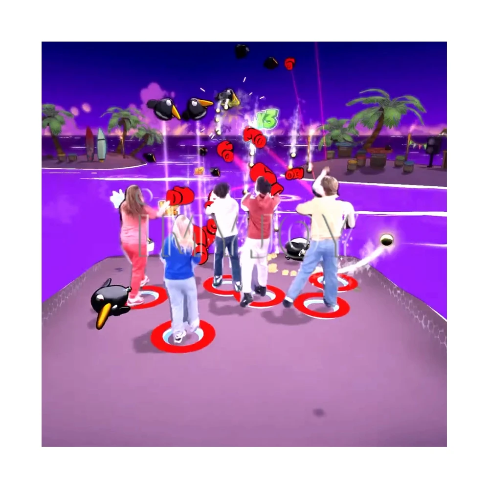 Large screen action interactive ar holograph projection digital gaming challenges room immersive activate mr funny games