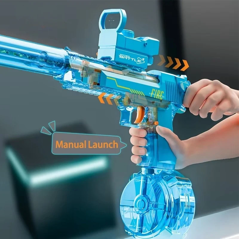 New Light Up Desert Eagle Electric Water Gun With LED Electric Automatic Water Squirt Gun for Kid Summer toys  Pool Party Toys