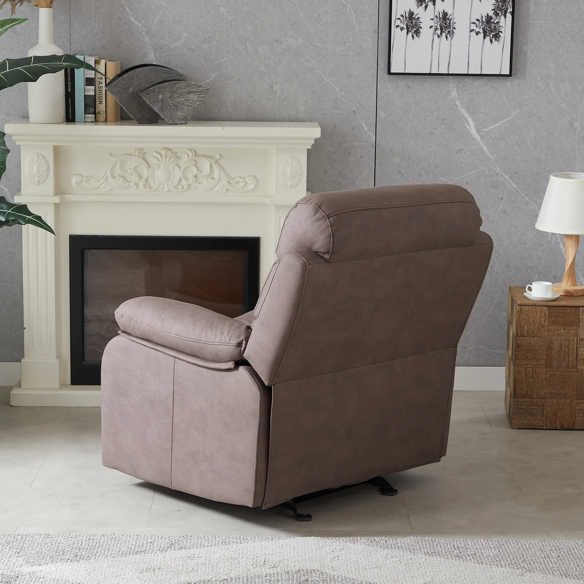 Louis Doone 1 2 3 seat Brown genuine leather recliner sofa extendable leather sofa set living room furniture