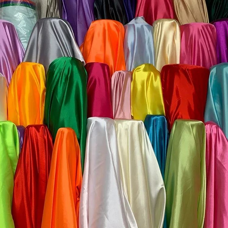 Acetate satin fabric satin fabric dress polyester satin color imitation silk clothing lining