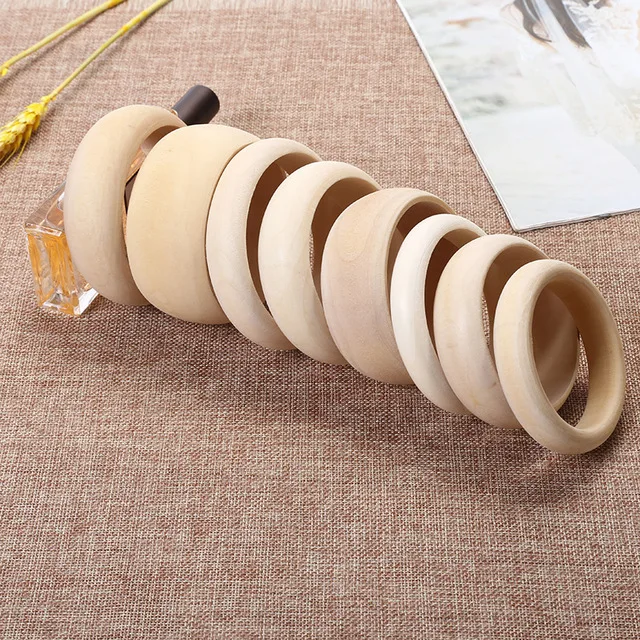 
Wholesale mixed unfinished wood bangle bracelets china WJ-B1727 