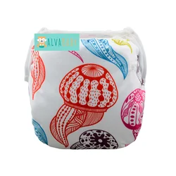 ALVABABY ALVA Baby Jellyfish Pattern Reusable Swim Diapers Cloth Swimming Nappy