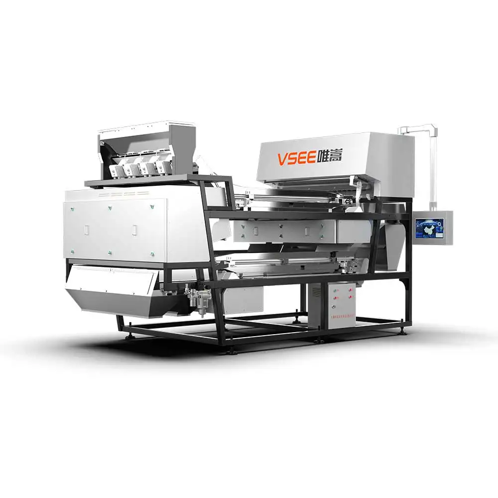 Double-Layer Belt Conveyor CCD Colour Sorter Broken Glass Bottles Color Sorter Separator Glass Color Sorter Sorting Machine