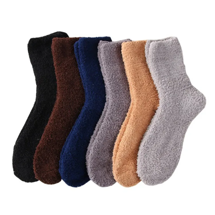 New Fashion Winter  Warm Soft Socks Thick Crew Fuzzy Fluffy Floor Socks Men
