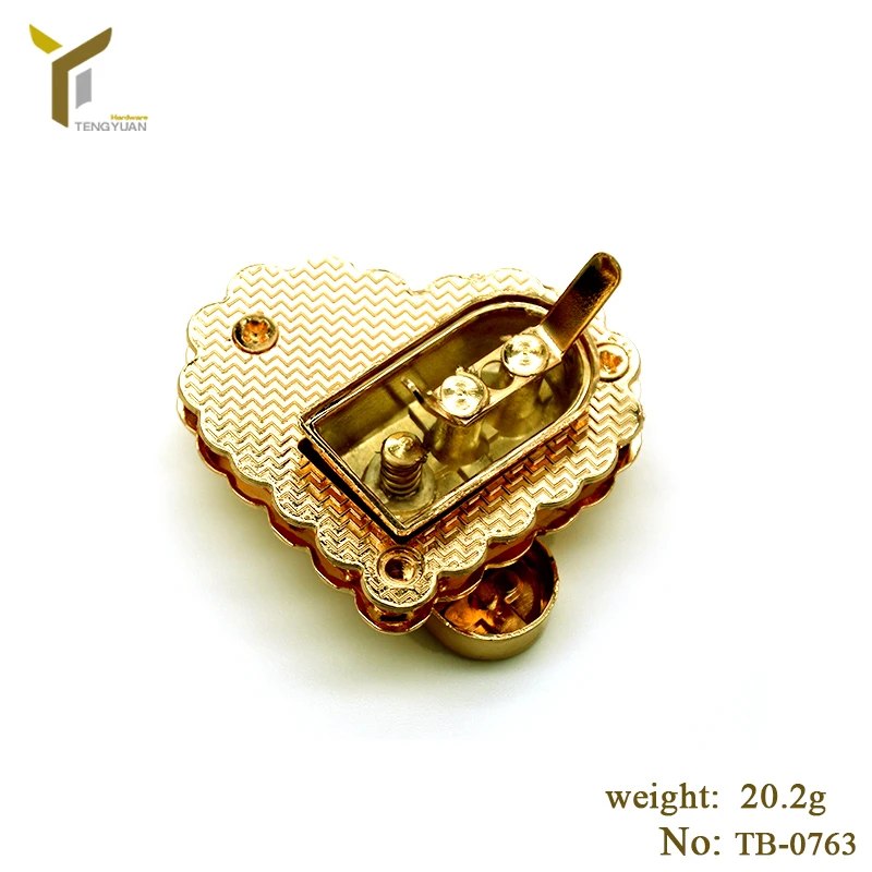 Zinc Alloy Leather Craft DIY Clasp Turn Twist Lock For Handbag Metal Ladder Magnetic for Bags Locks