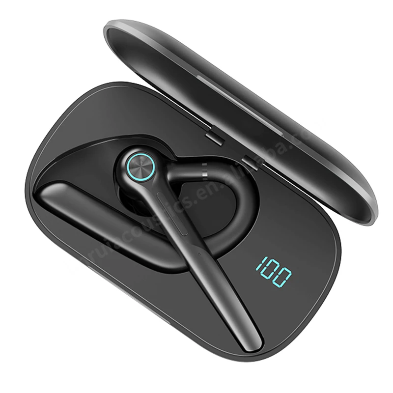 In Stock Business Earpiece Wireless Earbuds With Mic Single Handsfree For Driving HD Call Headphone Microphone Business Headset