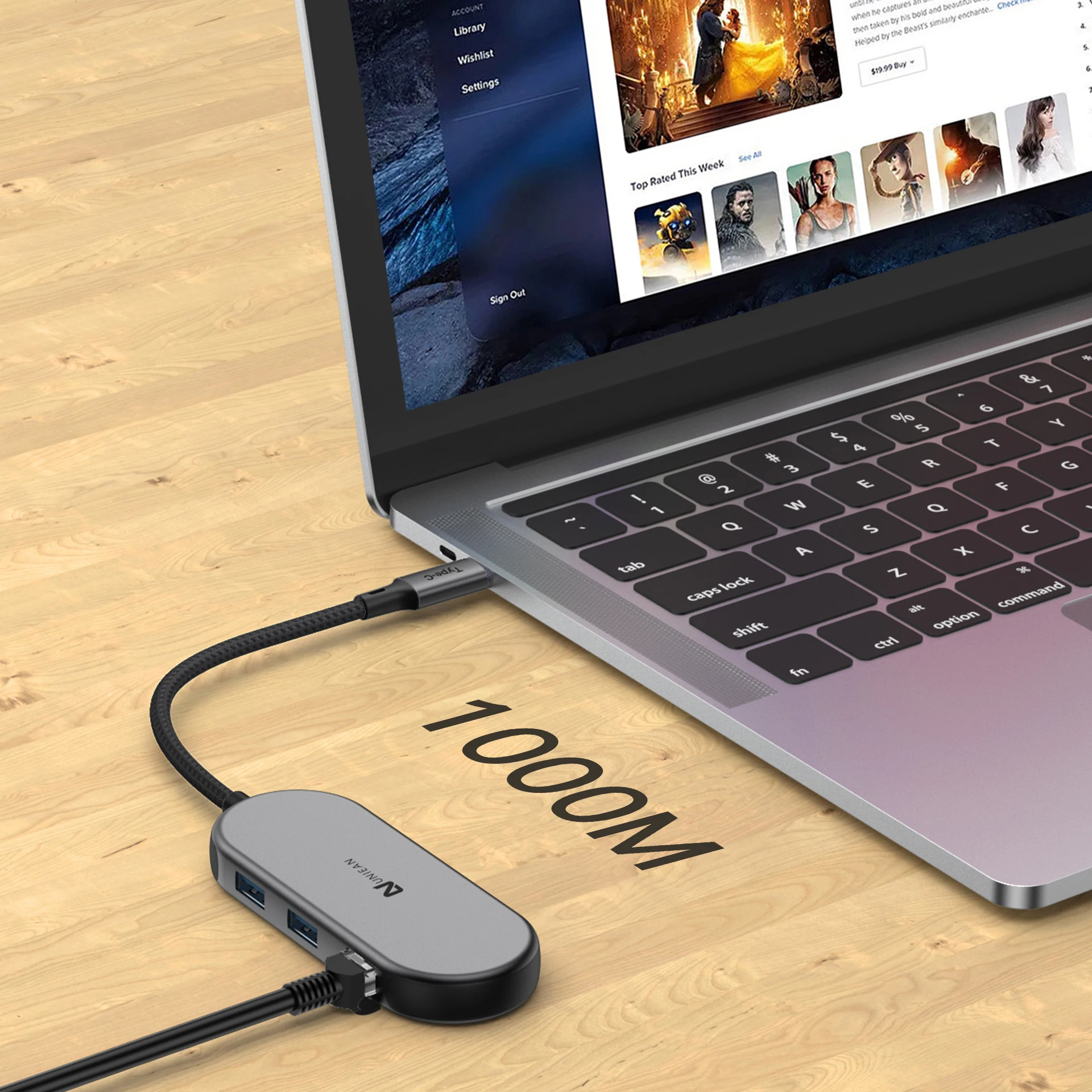 Multi-color Aluminum Alloy 7 Port USB Hub Adapter USB 3.0 Splitter 7 in 1 Hub Adapter Type C Multiport Usb C Hub