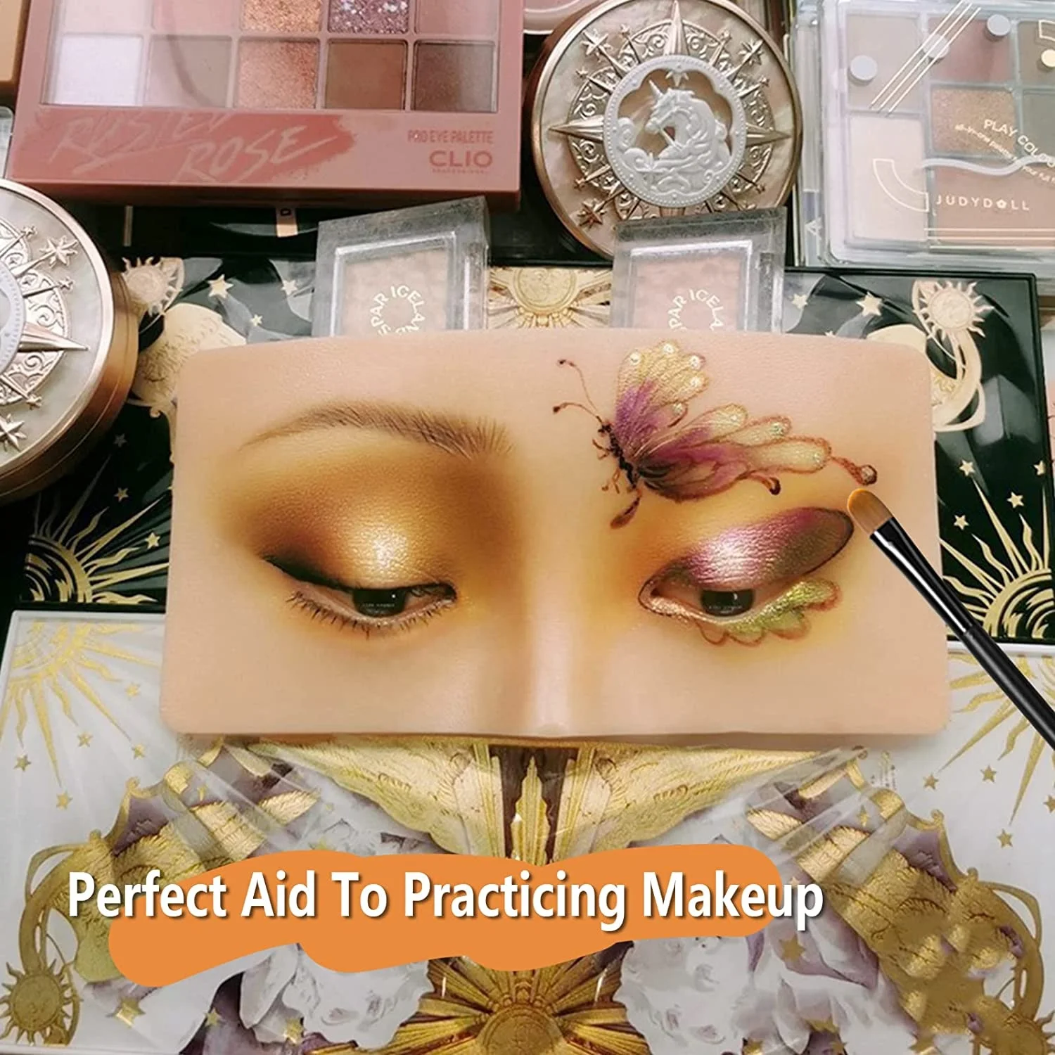 MAGEFY оптовая продажа многоразового использования 5D силиконовая бионическая кожа лицо макияж глаз тренировочная доска