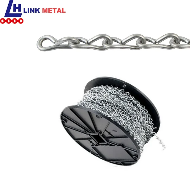 2.8mm Chain Factory Supply Galvanized Or Stainless Steel Weldless Standard Single Jack Chain