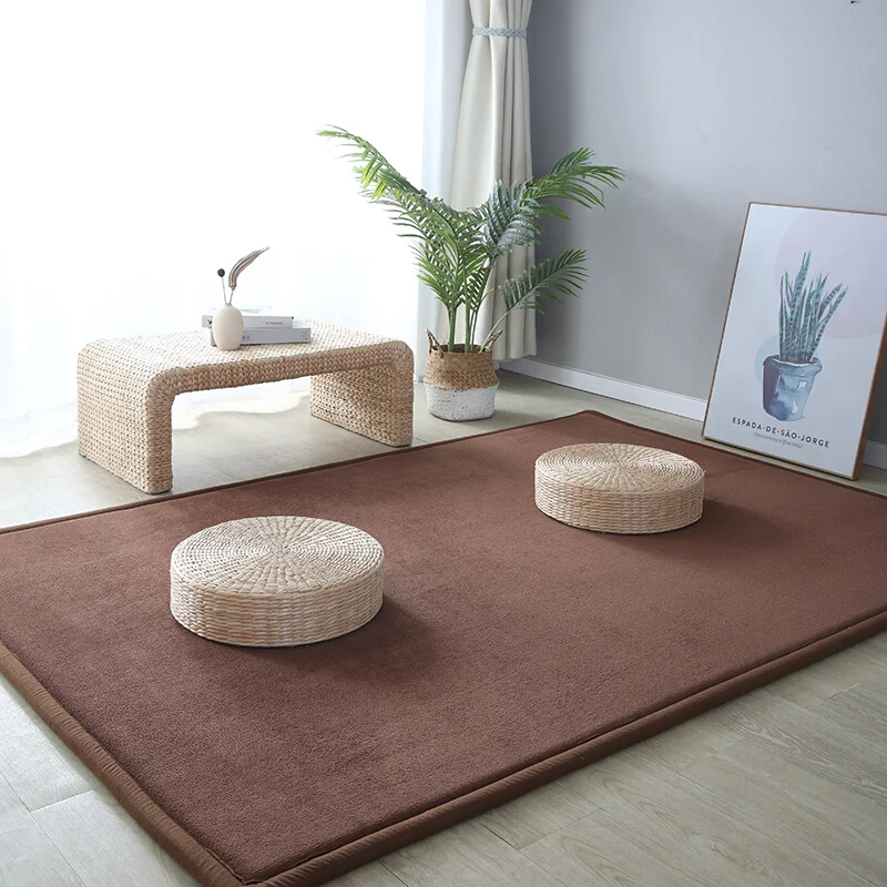 Factory Supply Soft Living Room Exercise Yoga Mat Carpet Kids Tummy TV Time Relax Mat Japanese Memory Foam Tatami Area Rug