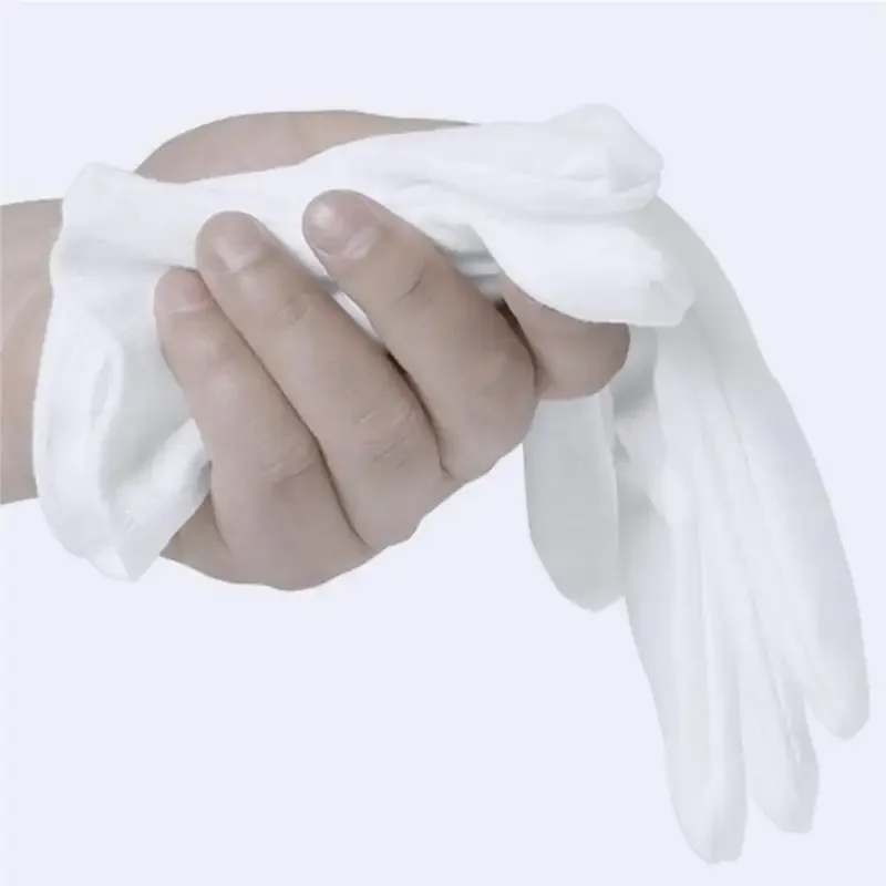 cotton Gloves White White Safety Inspection white Black Cotton Hand Glove ESD Pure safety gloves cotton