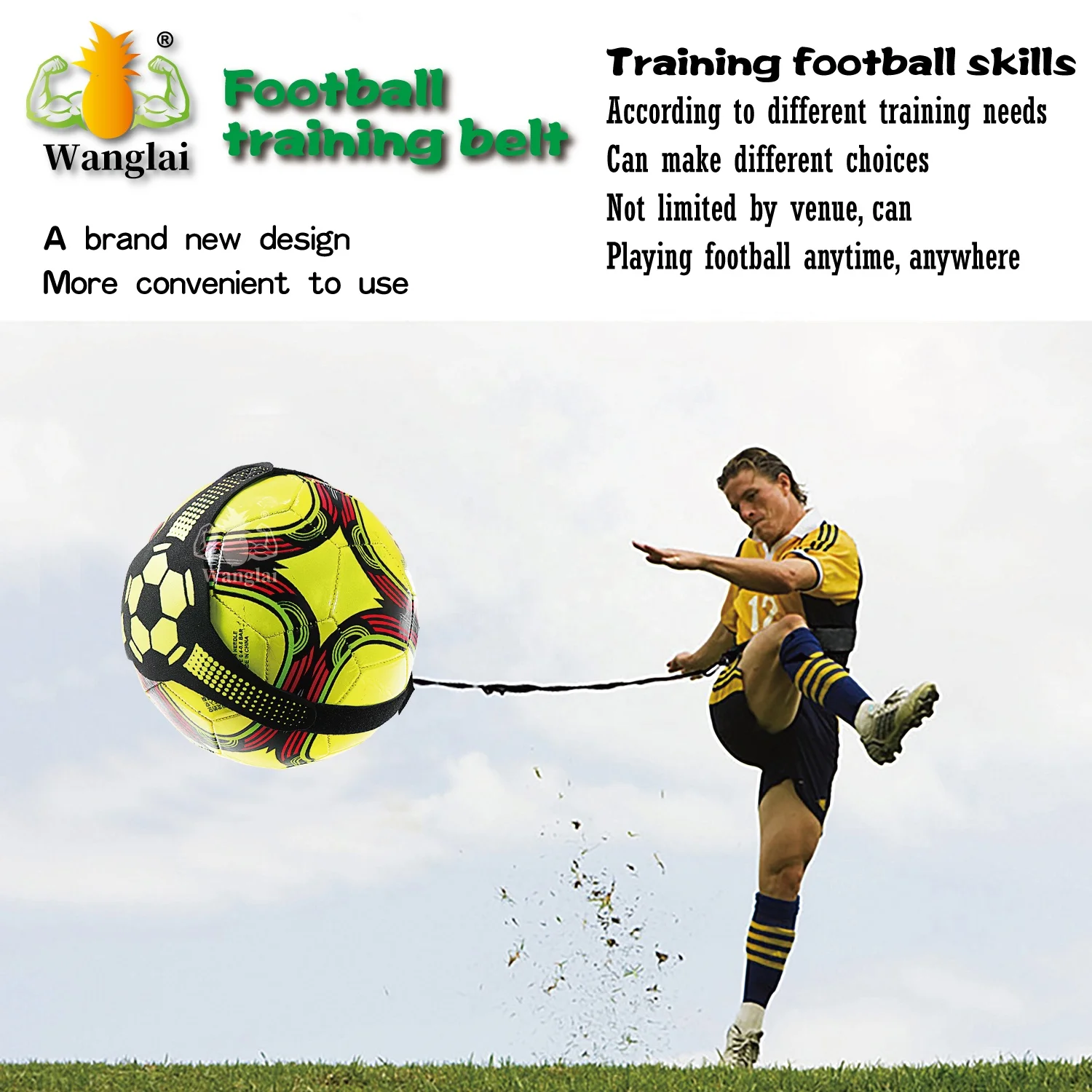 Adjustable Training Equipment, Football Training Belt Kick Trainer, Soccer Solo Trainer Belt For Kick Sport