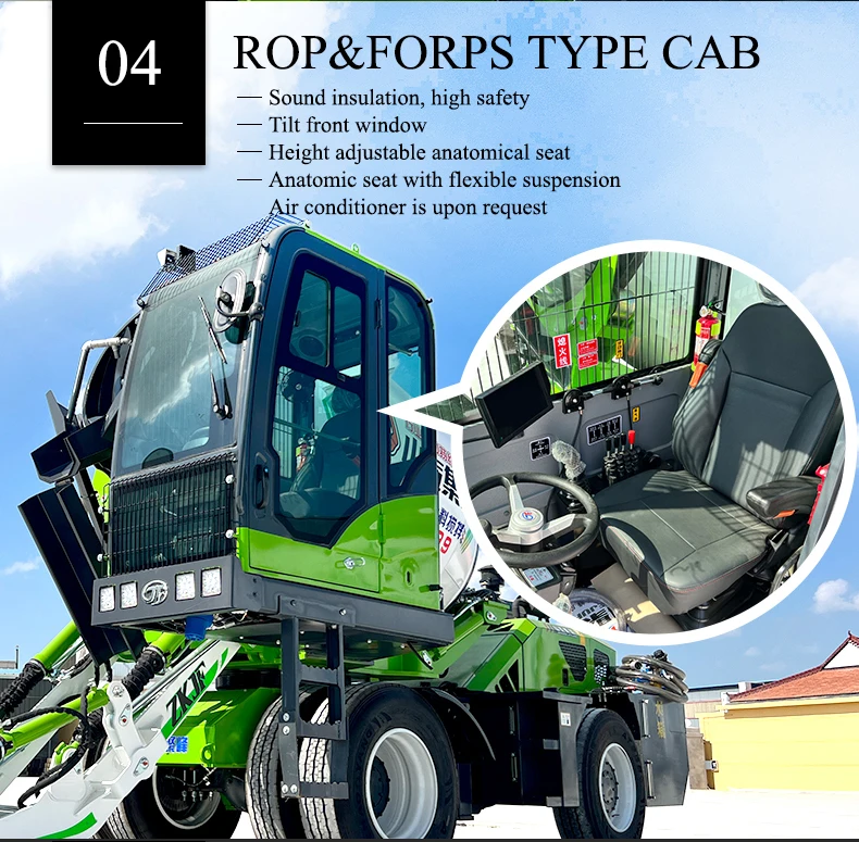 Small Self Feeding Mobile Cement Mixer Type Concrete Agitator Self-loading Concrete Mixer Machine For Sale